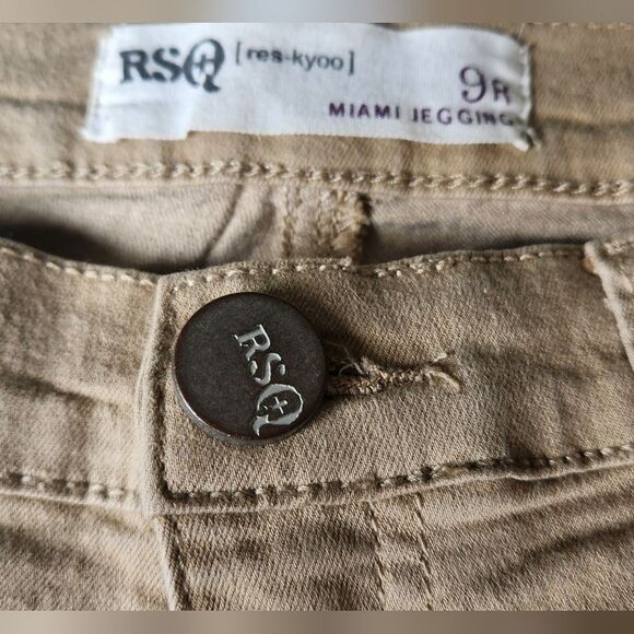 Tilly's RSQ Miami Jeggings Tan size 9R - Picture 3 of 9